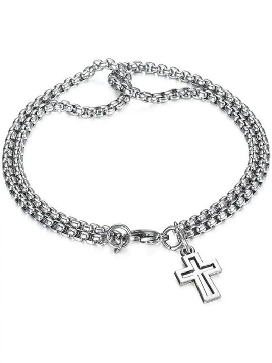 Stainless Stell Cross Bracelet - Solora
