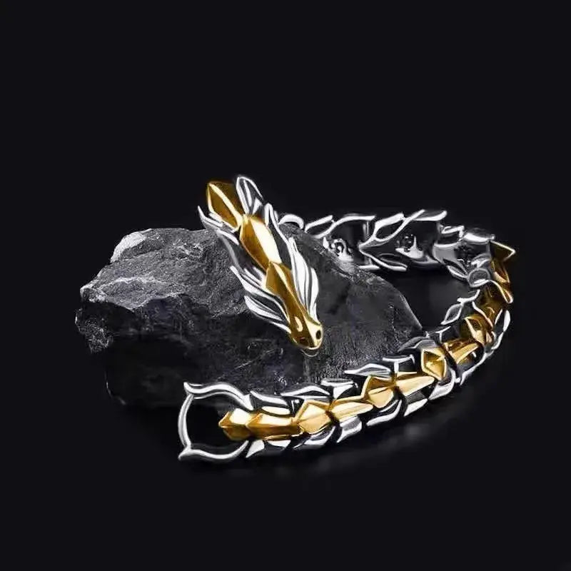 Stainless Steel Dragon Bracelet - Solora