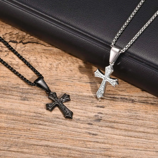 Retro Cross Necklace - Solora
