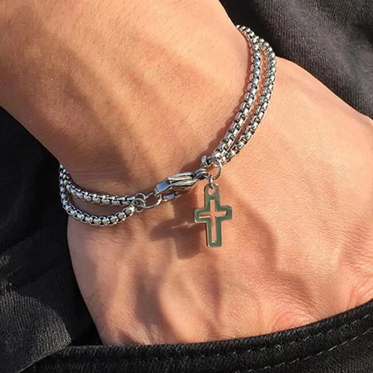 Stainless Stell Cross Bracelet - Solora