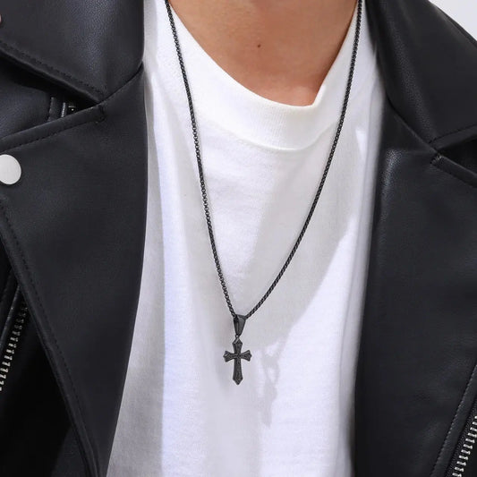 Retro Cross Necklace - Solora