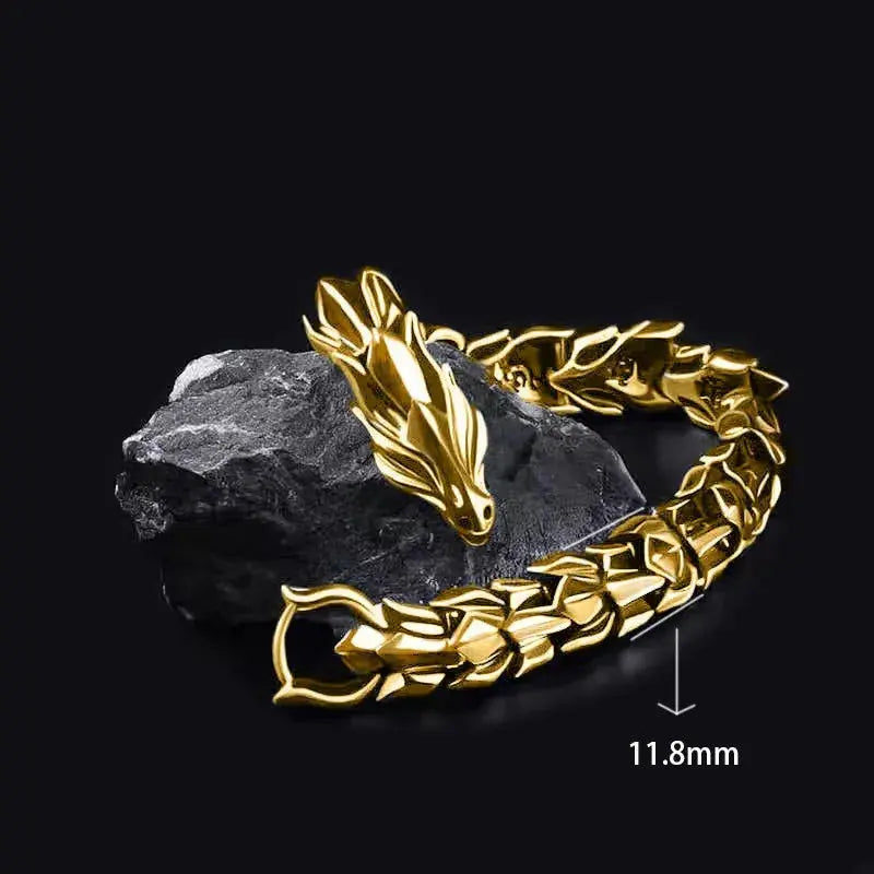 Stainless Steel Dragon Bracelet - Solora